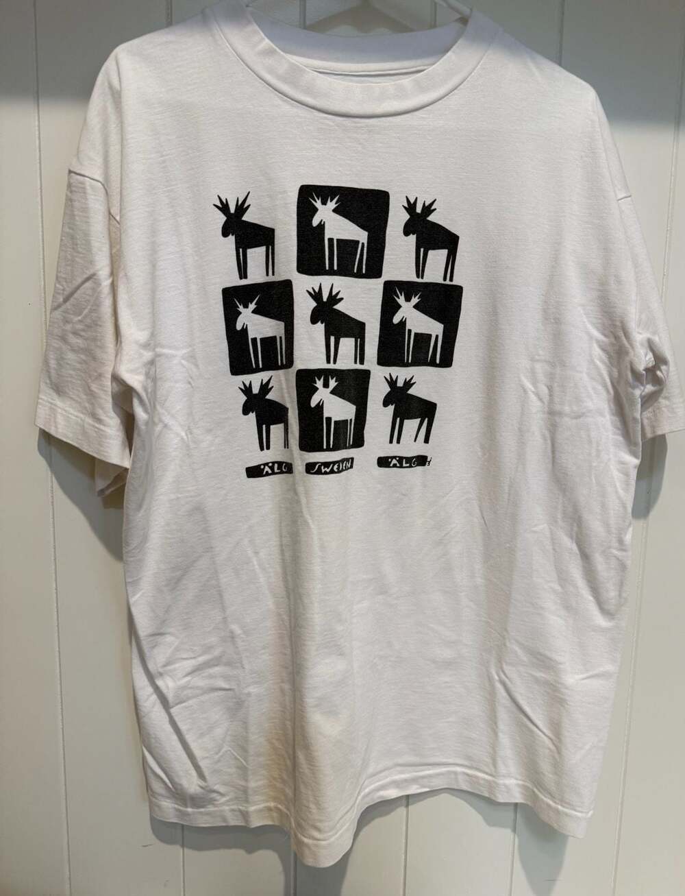 Vintage Clipper Club Heavy Weight Sweden Moose Graphic T-Shirt XL